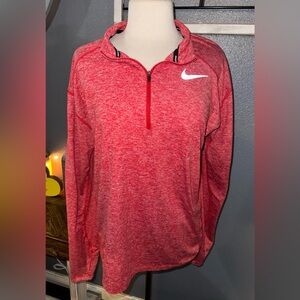 Nike Red Heathered Quarter-Zip sweatshirt